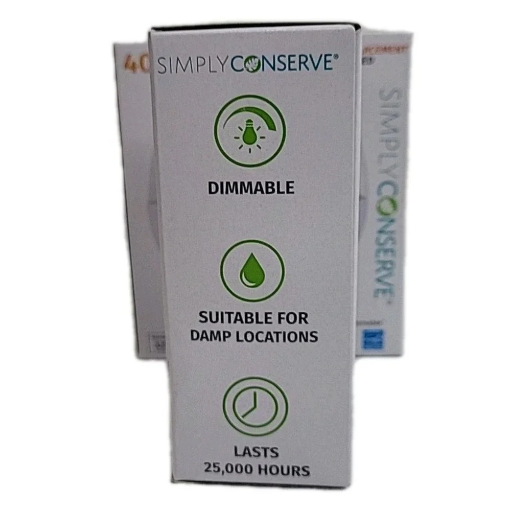 SIMPLY CONSERVE (6 PACK) LED Light Bulb Dimmable 40W Warm White L05LCDL2700K